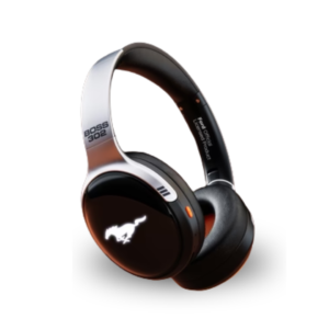 Boss 302 wireless over-ear headphones with black and silver stylish design