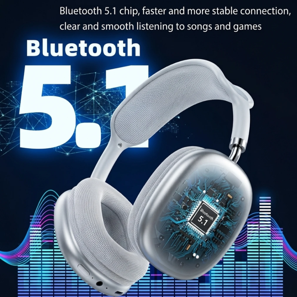 Wireless Bluetooth Over-Ear Headphones with Active Noise Cancellation