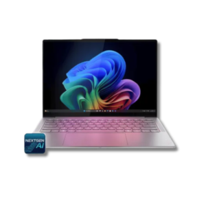 NextGen AI laptop with vibrant display, sleek silver design and AI-powered features